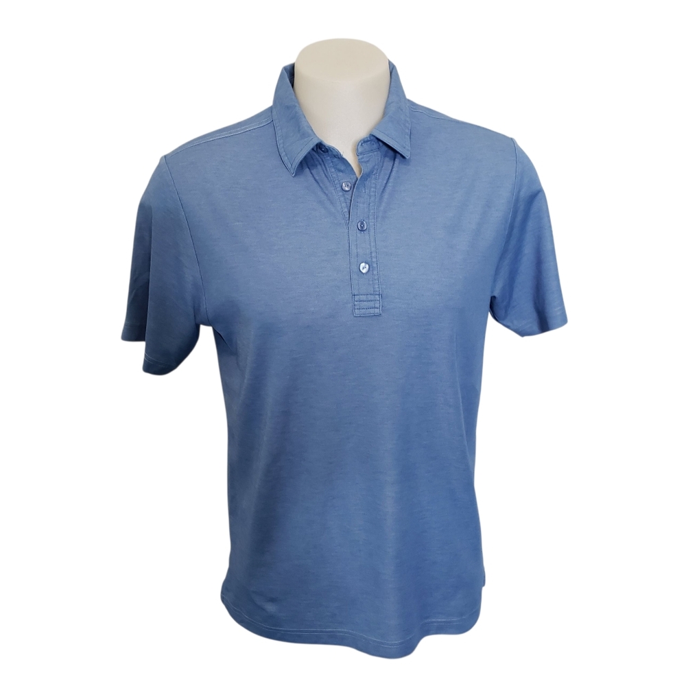 Travis Mathew Polo Shirt Mens‎ Blue Golf Casual Short Sleeve Size M